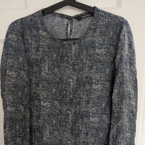 Max Mara Clio Tweed Print Silk Top